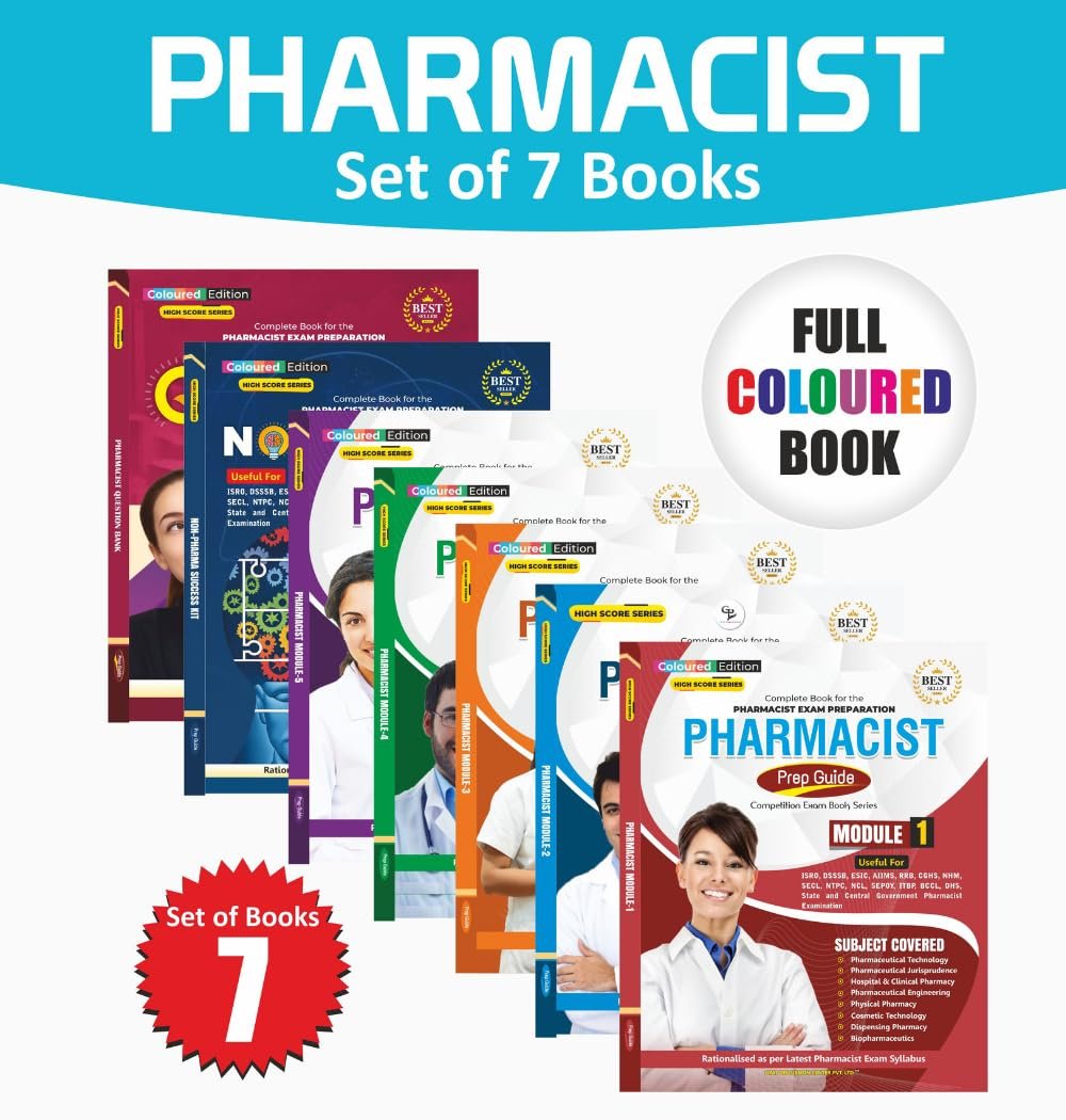 PHARMACIST PREP GUIDE (PHARMACIST STUDY MATERIAL) | Hard Copy 7 Book