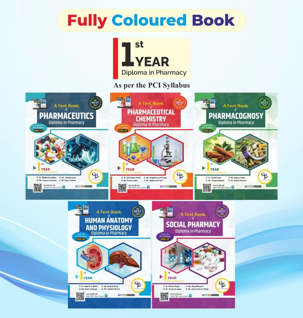 Diploma 1st Year Hard Copy Coloured Books | Set of 5 Books