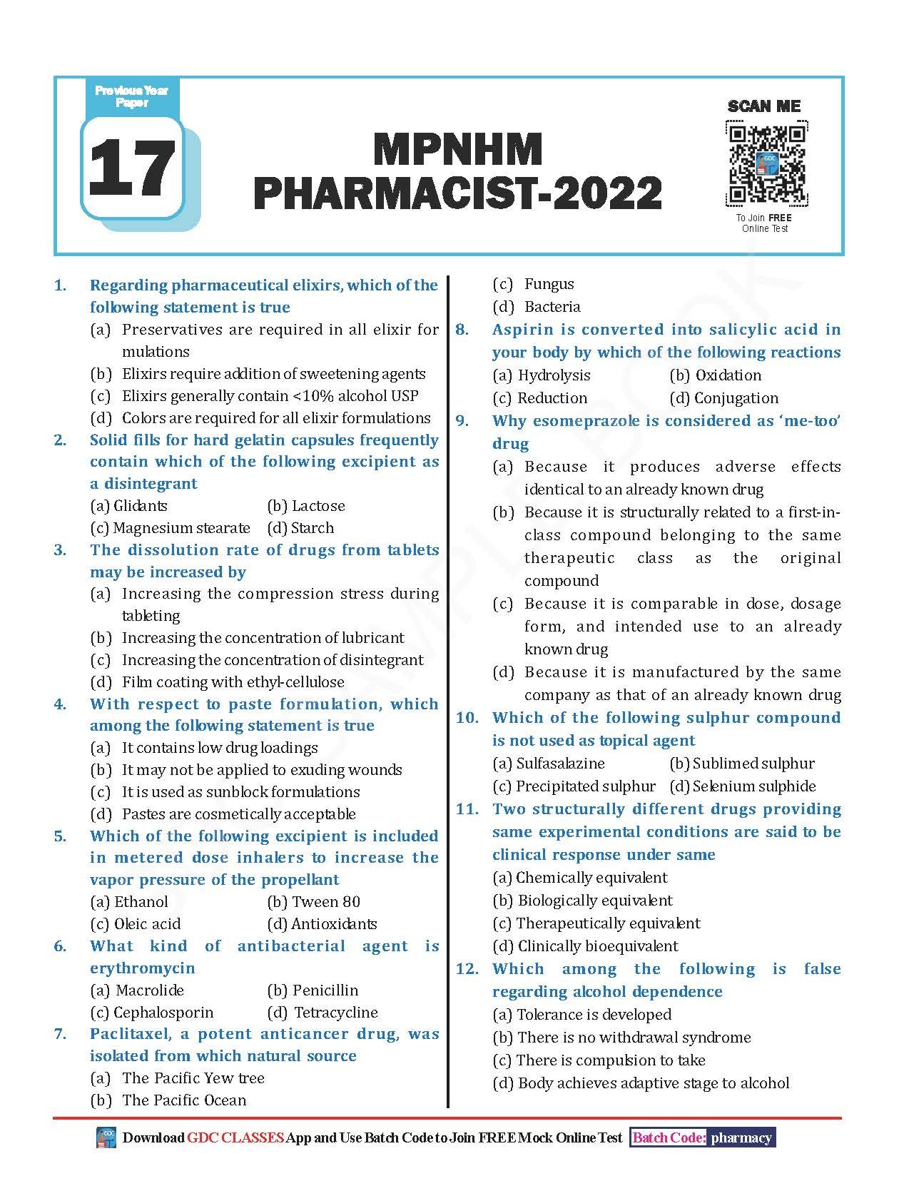 AIM PHARMACIST : PRACTICE MCQ QUESTION PAPERS & PREVIOUS YEARS EXAM PAPERS(HARD COPY BOOK) - Image 7