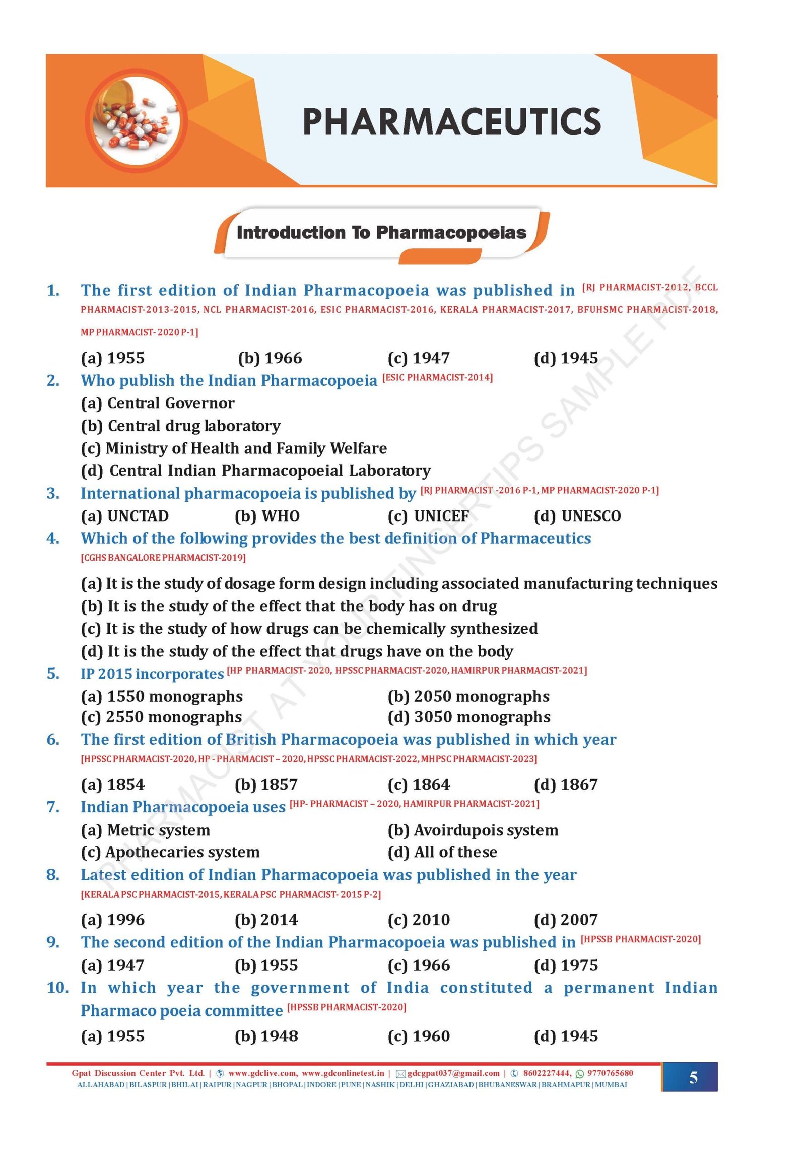 OBJECTIVE PHARMACIST EXAM AT YOUR FINGERTIPS (COLOURED HARD COPY BOOK) - Image 4