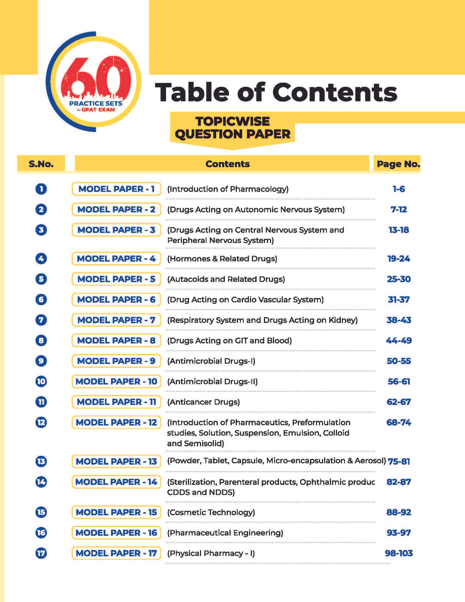 60 SAMPLE SOLVED QUESTION PAPER FOR GPAT/NIPER WITH MODEL PAPERS (HARD COPY COLOURED BOOK) - Image 7