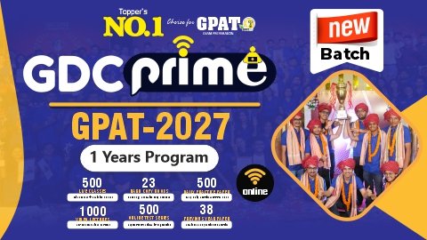 GDC PRIME – 1 (BASIC) | NEW BATCH for GPAT-2027