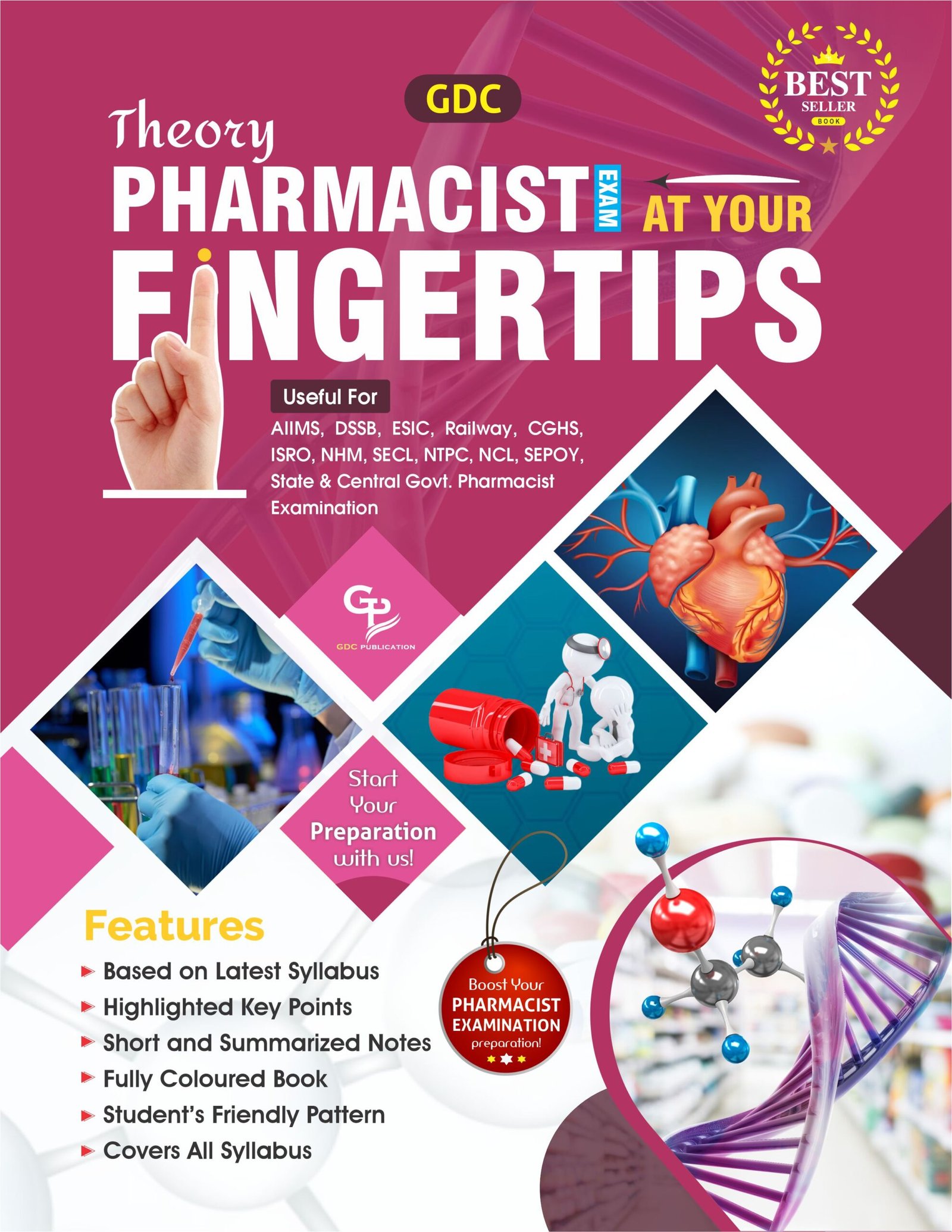 THEORY PHARMACIST EXAM AT YOUR FINGERTIPS (COLOURED HARD COPY BOOK)